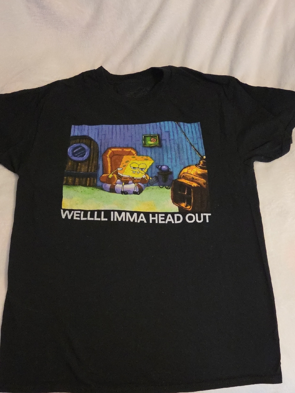 Nickelodeon Black SpongeBob 'Wellll Imma Head Out' Graphic Tee